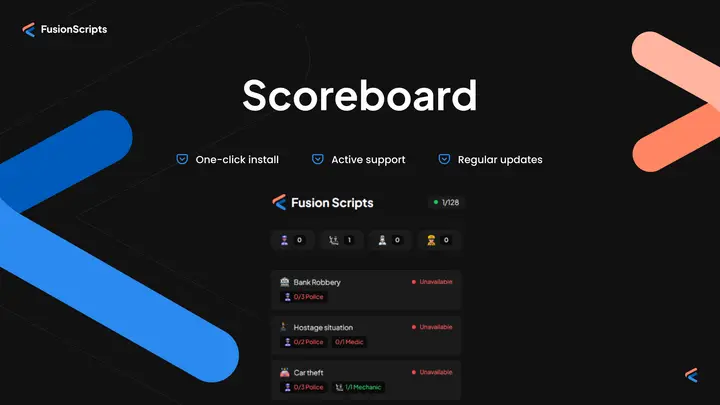 Preview of [FREE] Scoreboard with activities [ ESX / QBCore / Qbox