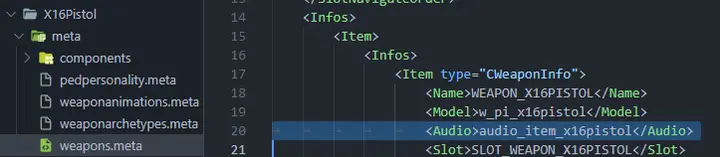 Preview of Native weapon audio