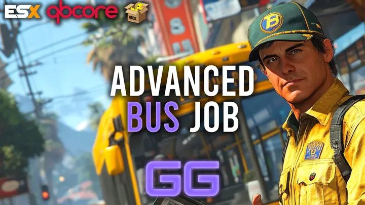 Preview of Advanced Bus Job | FREE | QBCore ESX QBOX | 2025