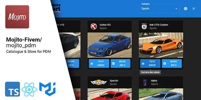 Preview of [Free] [QBCore] PDM Catalogue