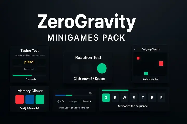 Preview of [FREE] ZeroGravity – Minigames Pack