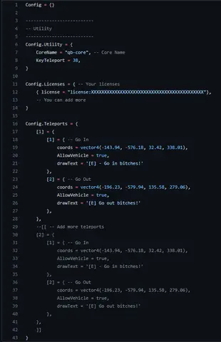 Preview of [FREE] [QBCore] - m-Teleport - Teleport with restricted license