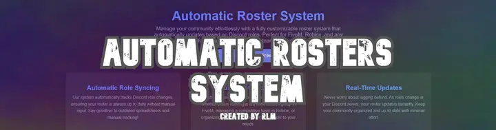 Preview of Auto Rosters | Auto Updating | Roles Based | Red Leaf Modifcations
