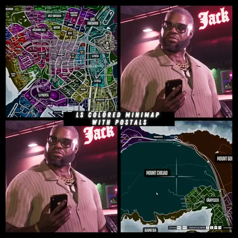 Preview of Custom Minimap with Colored Districts and Postal Codes
