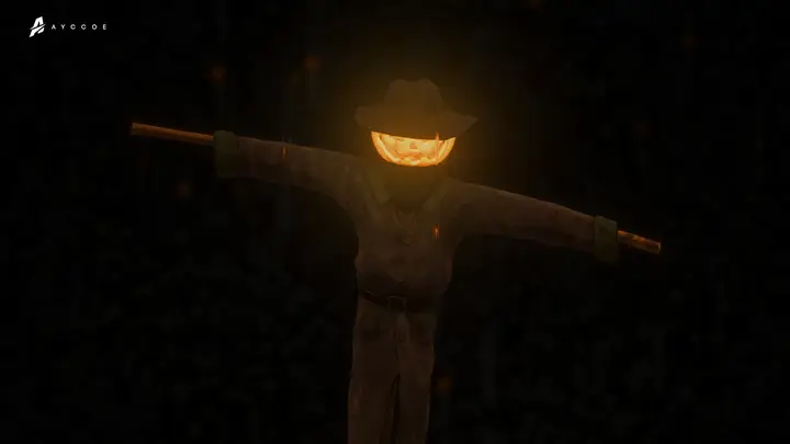 Preview of Halloween Scarecrow and Pumpkin
