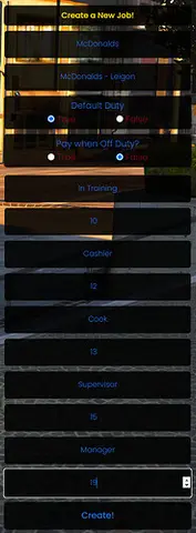 Preview of [Free][QBCore] In-Game Simple Job Creator!