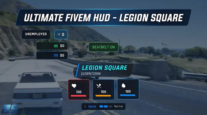 Preview of [FREE | ESX | QBCore ] BS Hud