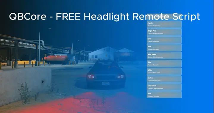 Preview of QBCore - FREE Headlight Remote Script
