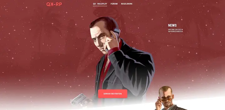 Preview of [FREE] Modern Roleplay Website