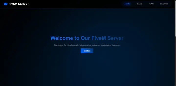 Preview of SirRezi_Website – Modern Server Website Template for FiveM [Free]