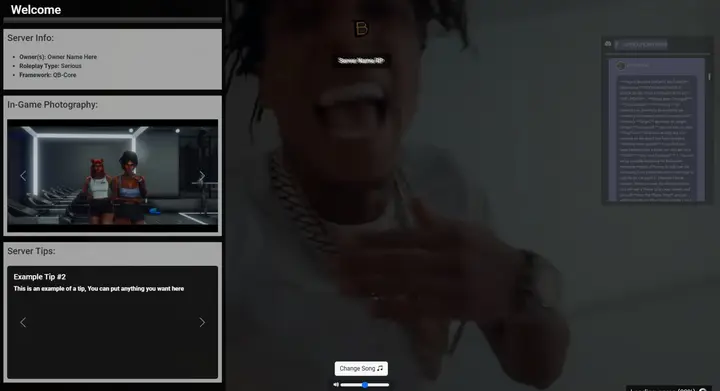 Preview of [FREE] Advanced Loading Screen (See Discord Announcements, Music Player, Slideshows & More)