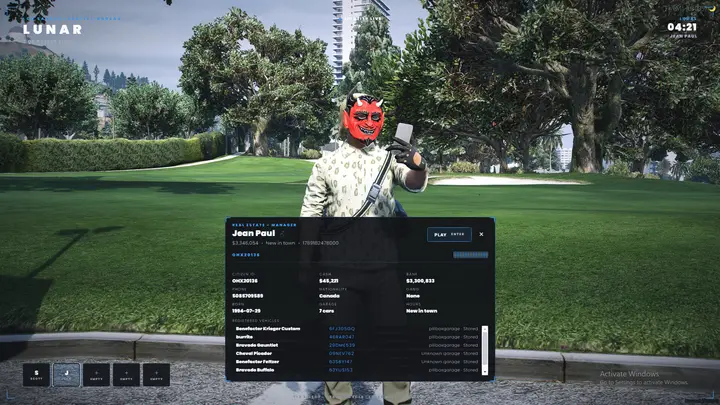 Preview of 🌙 Lunar Character — Modern QBCore Character, Spawn & Apartment System