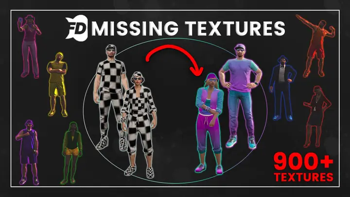 Preview of [FREE] Missing/Checkerboard Texture Replacements - 900+ Lore-Friendly Textures (Male & Female)