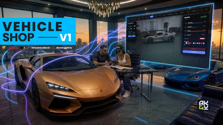 Preview of 🚗 [QB / QBOX / ESX] Vehicle Shop | Create Vehicle Shops In-Game | ak4y-vehicleshop