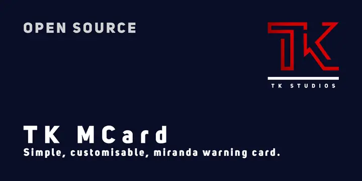 Preview of TK MCard