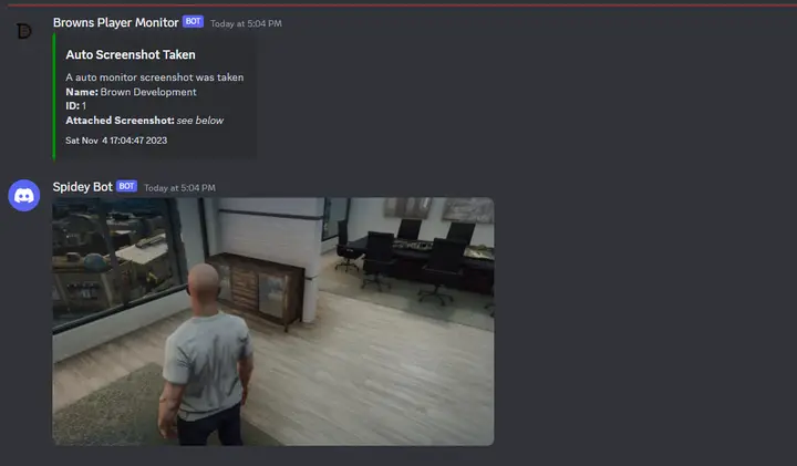 Preview of [FREE] [QB/ESX] Auto Screenshot Player Monitor (Logs Screenshots of Player Every Minute)
