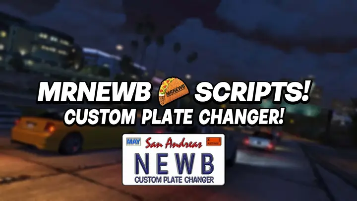 Preview of [FREE] [QB/QBX/ESX] MrNewbsCustomPlate | Customizable Plate Changer