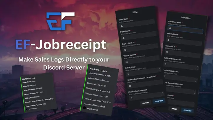 Preview of [FREE] EF Job Reciept QBCore