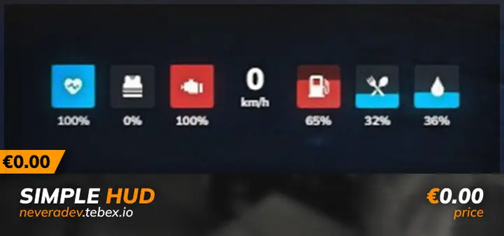 Preview of [FREE] ESX Simple Hud