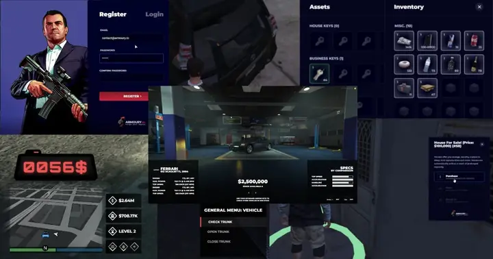 Preview of Armoury - The Open Source, FiveM Roleplay Gamemode (Typescript/Non-ESX/Own framework)