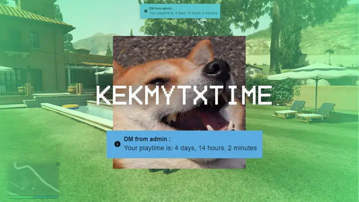 Preview of KekMytxTime | Check your own playtime from txAdmin