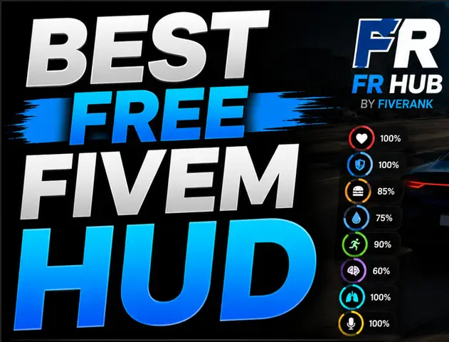 Preview of [FREE] FR HUB - Modern & Fully Customizable HUD | ESX | QBCore | QBox | Standalone