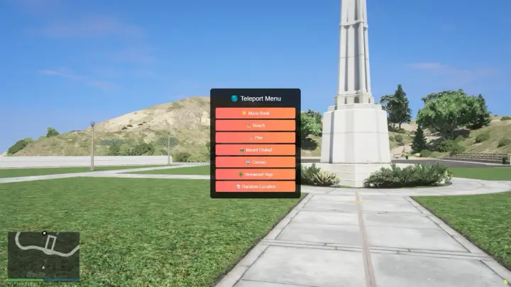 Preview of Teleport Menu 🌟