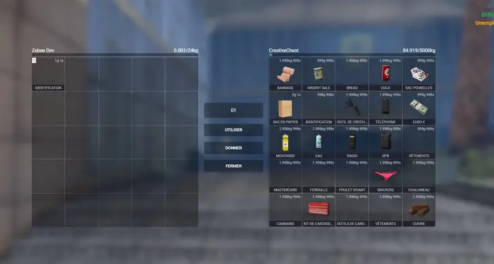 Preview of [FREE] [ESX] [OX] FFD_CreativeInv + Trash