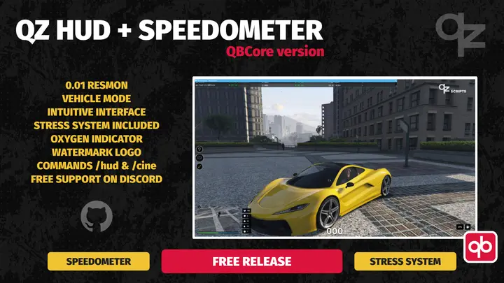 Preview of [FREE] qz-hud | QBCore