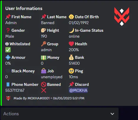 Preview of [FREE] [ABANDONED] [ESX/QBCore] Discord Manager Bot - Easy setup, A great management bot for your Server!