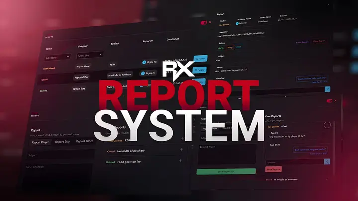 Preview of [FREE] Report System | UI's, Live Chat & more! Everything you need!