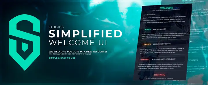 Preview of [FREE][STANDALONE] Simplified Welcome UI (Patchnotes, Changes etc.)