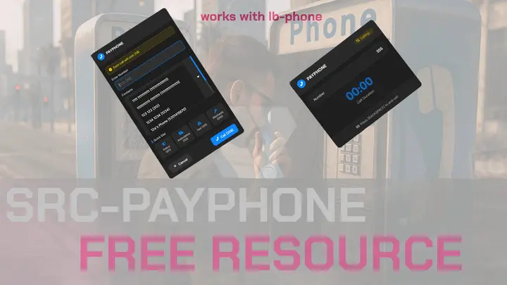 Preview of Fivem Payphone script [lb-phone support]