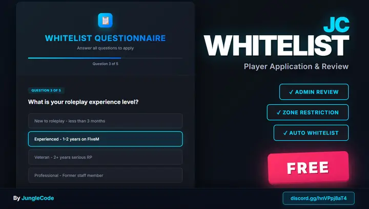 Preview of [FREE] JC Whitelist - Application System